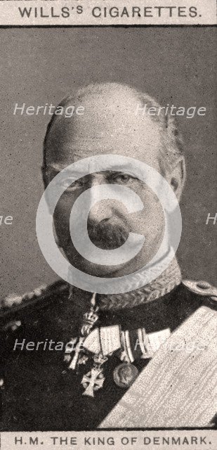 H.M The King of Denmark, 1908.Artist: WD & HO Wills