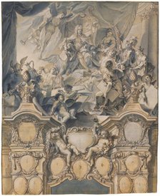 The Arts and Powers Pay Homage to Emperor Charles VI, 1732. Creator: Johann Evangelist Holzer.