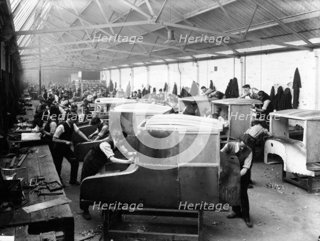 The panelling department at the Morris factory, 1925. Artist: Unknown