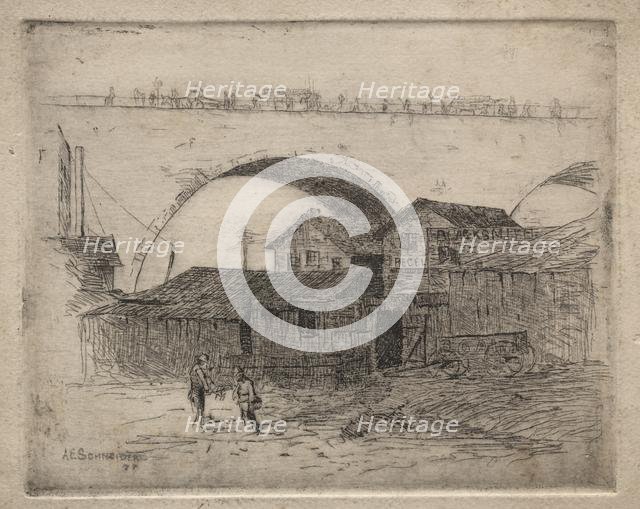 Old Superior Street Viaduct, Cleveland, 1887. Creator: Arthur E. Schneider.