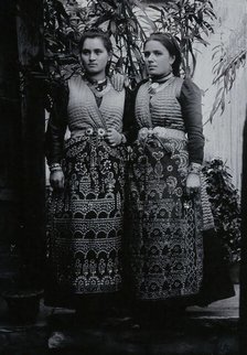 Two Bulgarian women wearing national dress, c1900. Creator: Unknown.