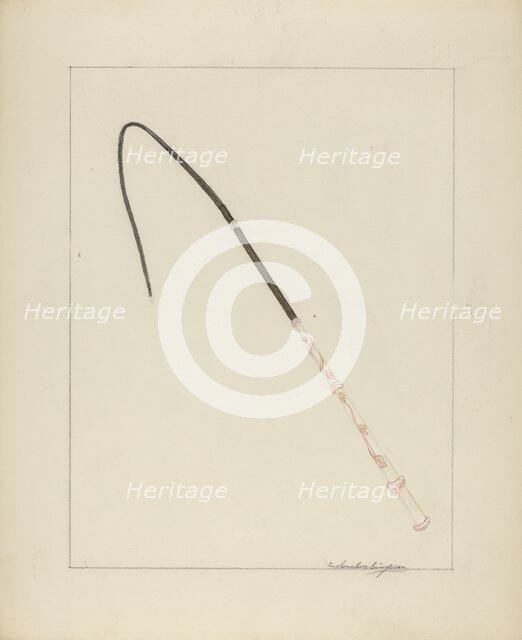 Carriage Whip, c. 1936. Creator: Columbus Simpson.