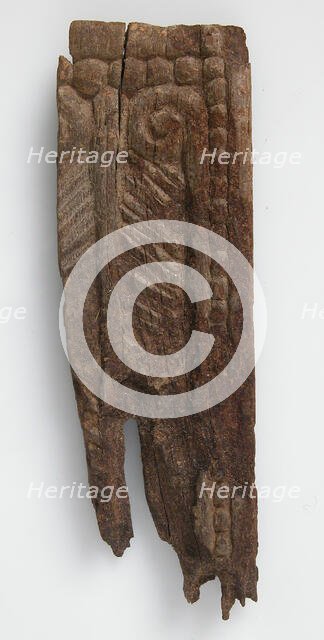 Wood Fragment, Coptic, 4th-7th century. Creator: Unknown.