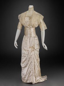 Wedding Dress (Dress, Cummerbund), 1913. Creator: Unknown.