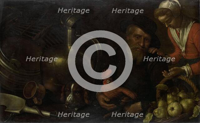 The Poultry Seller, 1620-1643. Creator: Cornelis Jacobsz Delff.