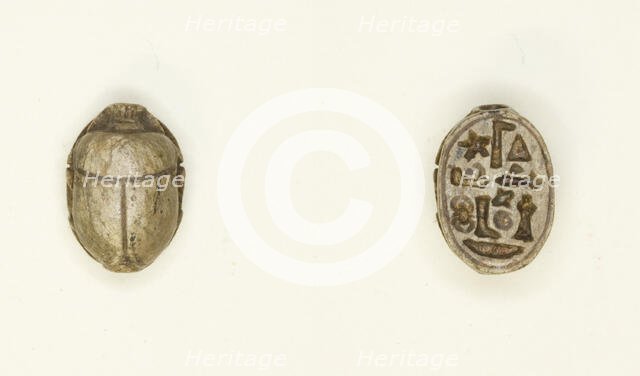 Scarab: Title and Personal Name (?), Egypt, Third Intermediate Period-Late Period (?), Dynasties 25- Creator: Unknown.