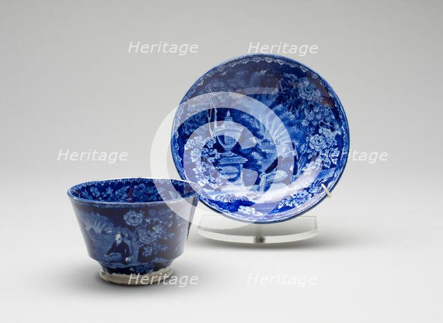 Cup and Saucer, c. 1825. Creator: Unknown.