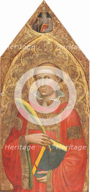 Deacon Saint, with Saint Anthony Abbot above, [right panel], c. 1415/1420. Creator: Martino di Bartolomeo di Biagio.