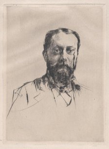 Portrait of an unknown man, late 19th century. Creator: Marcellin-Gilbert Desboutin.