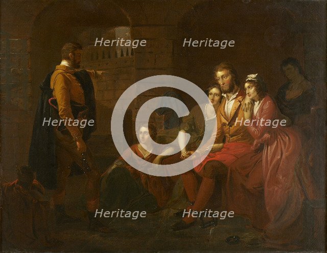 Lafayette in Prison at Olmütz, 1850. Artist: Matteson, Tompkins Harrison (1813-1884)