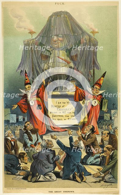 The Great Unknown, from Puck, 1896. Creator: Louis Dalrymple.