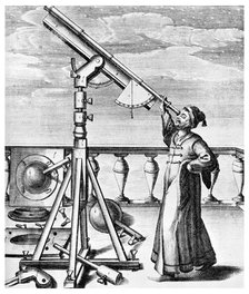 Telescope from Selenographia, 1647 (1956). Artist: Unknown