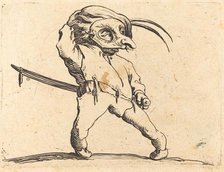 Masked Man with Twisted Feet, c. 1622. Creator: Jacques Callot.