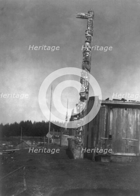 Qagyuhl village at Fort Rupert, c1914. Creator: Edward Sheriff Curtis.