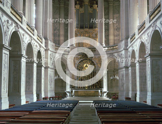 Interior of the Chapel at Versailles, 17th century. Artist: Unknown