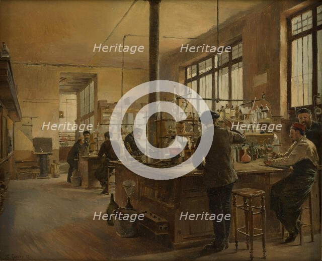 Municipal Chemistry Laboratory, Paris Police Prefecture, 1887. Creator: Gueldry, Ferdinand Joseph (1858-1945).
