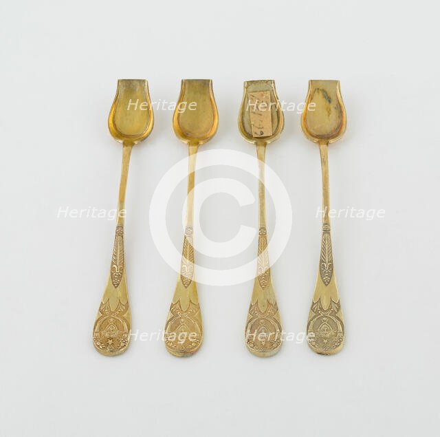 Salt Spoons (2), Rome, c. 1820. Creators: Martin-Guillaume Biennais, Pietro Paola Spagna.