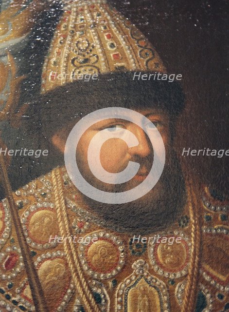 'Portrait of Tsar Aleksey Mikhailovich, first half of 19th century. Artist: Unknown
