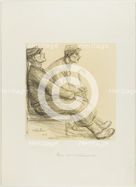 The Convalescents, plate two from Actualités, 1915, published May 1915. Creator: Theophile Alexandre Steinlen.