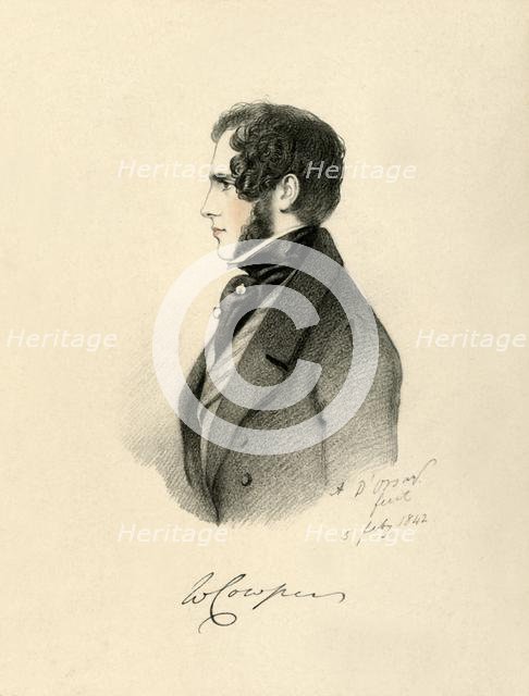 'William Cowper, 1842. Creator: Richard James Lane.