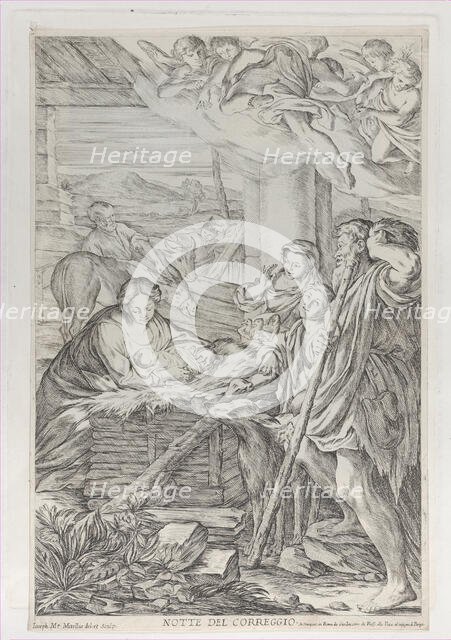 Adoration of the Shepherds, 1654-1718. Creator: Giuseppe Maria Mitelli.