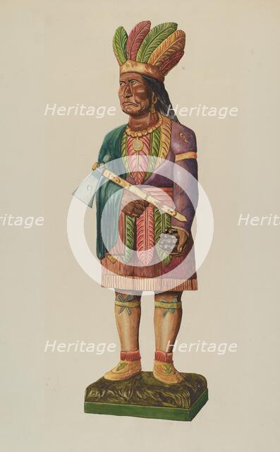 Cigar Store Indian, 1935/1942. Creator: Einar Heiberg.
