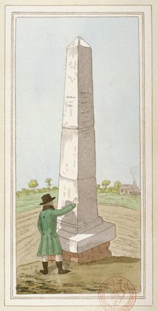 Obelisk at Monken Hadley, Hertfordshire, c1800. Artist: Anon