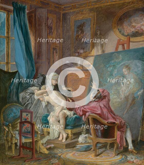 The Honest Model, 1769. Creator: Pierre Antoine Baudouin.