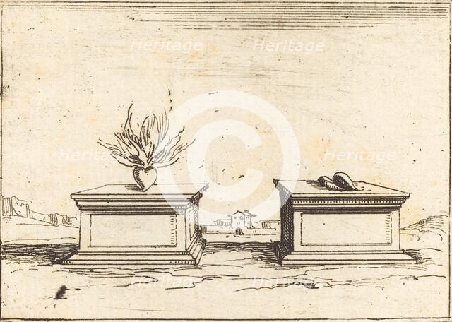 Two Hearts, 1628. Creator: Jacques Callot.