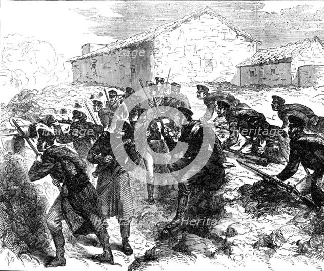 The Civil War in Spain: trenches [at] San Candido Redoubt (Las Carreras), near Bilbao, 1874. Creator: Unknown.