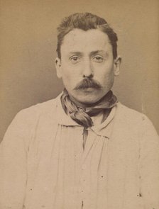Barbier. émile, Alphonse. 36 ans, né à Paris. Peintre en bâtiment. Anarchiste. 26/2/94., 1894. Creator: Alphonse Bertillon.