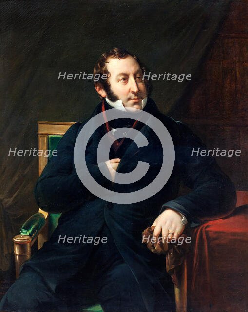 Portrait of the composer Gioachino Antonio Rossini (1792-1868), 1828. Creator: Haudebourt-Lescot, Hortense (1784-1845).