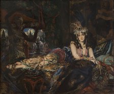 Ida Rubinstein as Zobeide in the ballet Scheharazade by N. Rimsky-Korsakov, 1911. Creator: Blanche, Jacques-Émile (1861-1942).