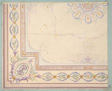 Design for a ceiling, second half 19th century. Creators: Jules-Edmond-Charles Lachaise, Eugène-Pierre Gourdet.