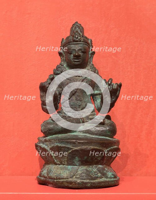 Bodhisattva with Hands in Gesture of Teaching (Vitarkamudra), 9th/10th century. Creator: Unknown.