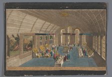 View of a room in the Romer in Frankfurt am Main with a meal for the emperor..., Creator: Anon.