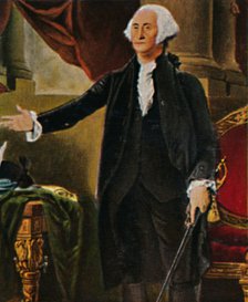 'George Washington 1732-1799. - Stich nach dem Gemälde von G. C. Stuart', 1934. Creator: Unknown.