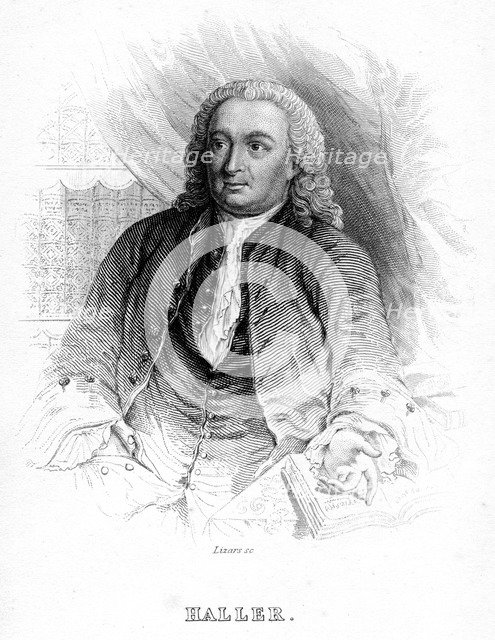 Albrecht von Haller, 18th century Swiss physician and scientist, c1840. Artist: Unknown