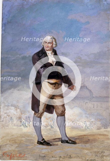 Portrait of Georges Jacques Danton (1759-1794), 1879. Creator: Cyboule, Armand (active 1879).