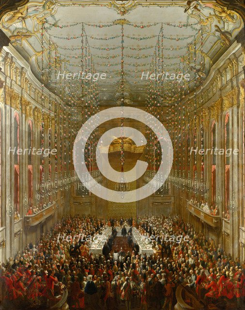 Wedding Supper in the Redoute Hall of the Vienna Hofburg, 1760, 1763.