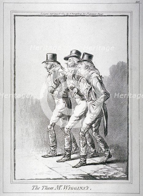 'The Three Mr Wiggins's', 1803. Artist: Anon