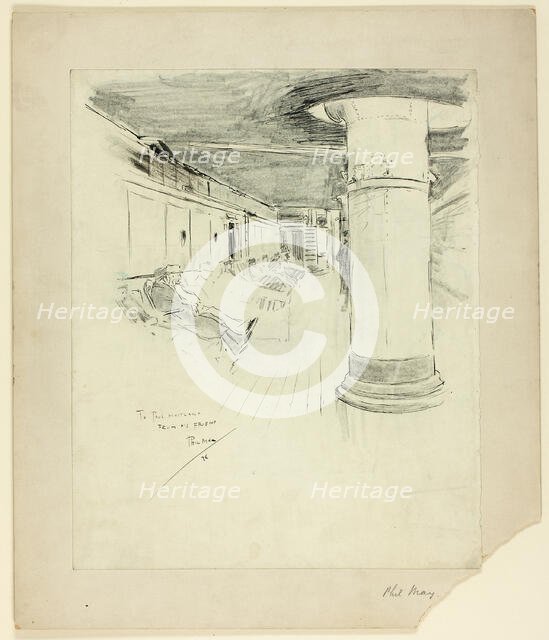 Deck of Steamer, 1896. Creator: Philip William May.