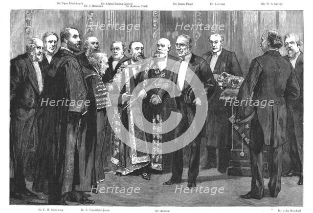 ''Conversazione at the Royal College of Physicians, Pall Mall East', 1888. Creator: Unknown.