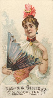 Plate 35, from the Fans of the Period series (N7) for Allen & Ginter Cigarettes Brands, 1889. Creator: Allen & Ginter.