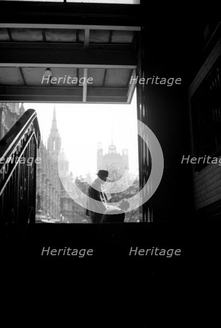 Entrance to Westminster Underground Station, London, c1945-c1965. Artist: SW Rawlings