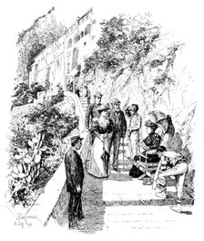 Adam Johnstone's Son: Sir Adam gravely introduced Clare, 1895. Creator: Carl Hentschel.