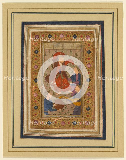 A dancing dervish and three musicians…(Persian, 1555-1591), 1637. Creator: Unknown.