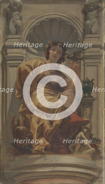 Sketch for the dome of the Denon pavilion at the Louvre: La fantaisie, c.1864. Creator: Charles Louis Lucien Muller.