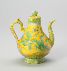 Ewer with Paired Dragon amid Cloud Scrolls, Ming dynasty, Zhengde reign (1506-1521). Creator: Unknown.