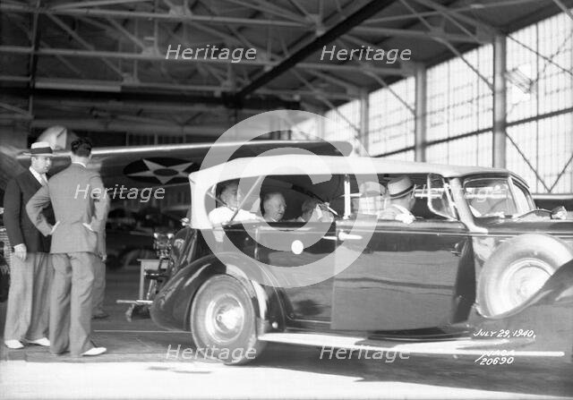 Franklin D. Roosevelt at Langley Research Center, Virginia, USA, July 29, 1940. Creator: NASA.
